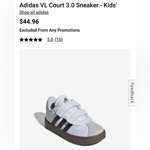 NEW in box - Toddler size 8 Adidas VL Court 3.0 sneakers